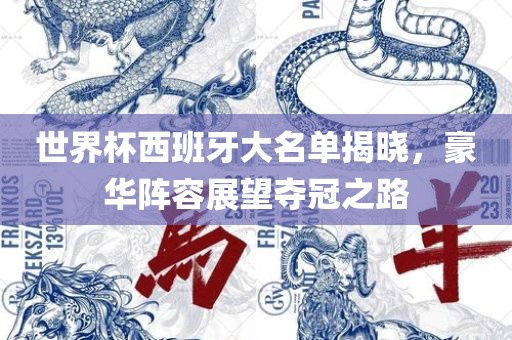世界杯西班牙大名单揭晓，豪华阵容展望夺冠之路漯河市盈旭机械设备有限公司