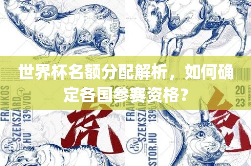 世界杯名额分配解析，如何确定各国参赛资格？