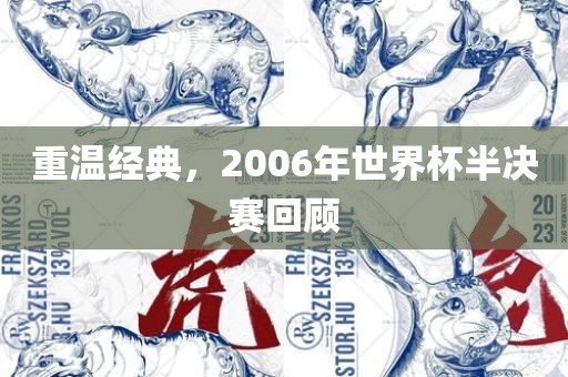 重温经典，2006年世界杯半决赛回顾