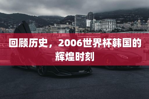 回顾历史，2006世界杯韩国的辉煌时刻漯河市盈旭机械设备有限公司
