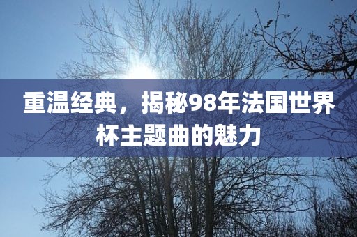 重温经典，揭秘98年法国世界杯主题曲的魅力