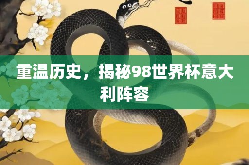 重温历史，揭秘98世界杯意大利阵容