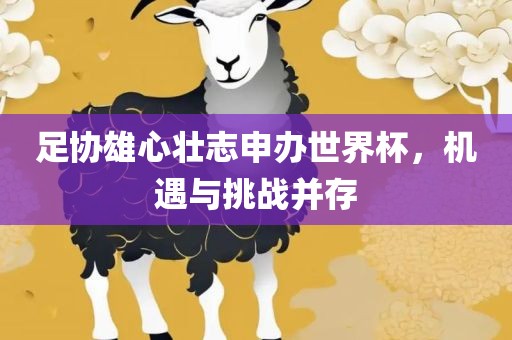 足协雄心壮志申办世界杯，机遇与挑战并存