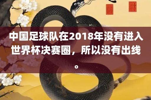 中国足球队在2018年没有进入世界杯决赛圈，所以没有出线。
