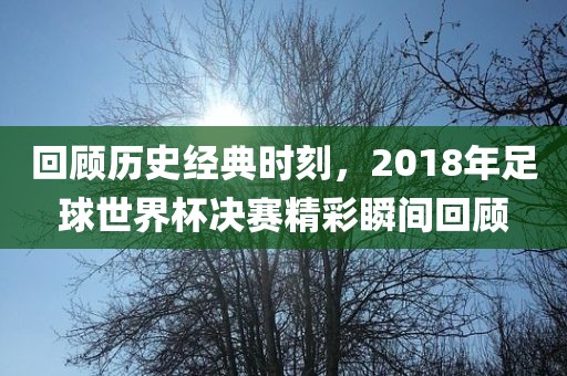回顾历史经典时刻，2018年足球世界杯决赛精彩瞬间回顾