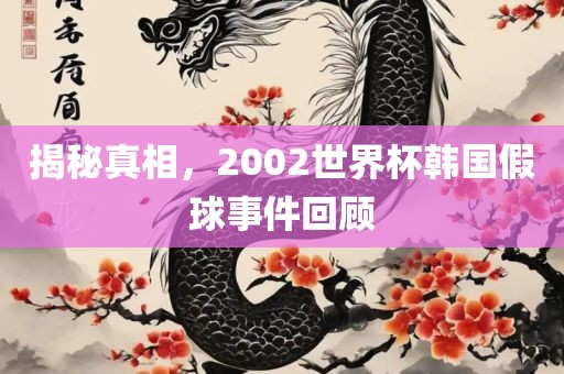 揭秘真相，2002世界杯韩国假球事件回顾