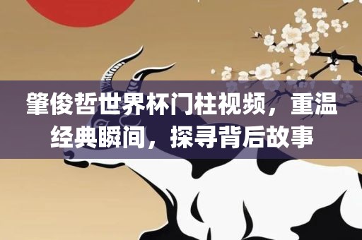 肇俊哲世界杯门柱视频，重温经典瞬间，探寻背后故事