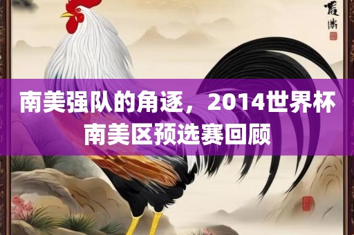南美强队的角逐，2014世界杯南美区预选赛回顾