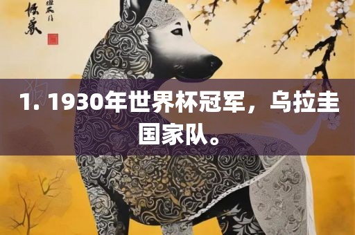 1. 1930年世界杯冠军，乌拉圭国家队。漯河市盈旭机械设备有限公司