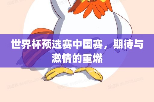 世界杯预选赛中国赛，期待与激情的重燃
