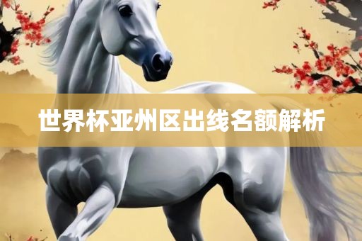 世界杯亚州区出线名额解析