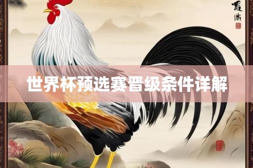 世界杯预选赛晋级条件详解