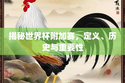 揭秘世界杯附加赛，定义、历史与重要性