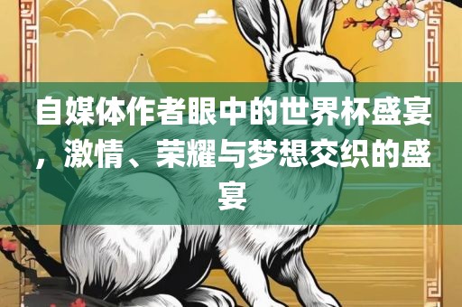 自媒体作者漯河市盈旭机械设备有限公司眼中的世界杯盛宴，激情、荣耀与梦想交织的盛宴