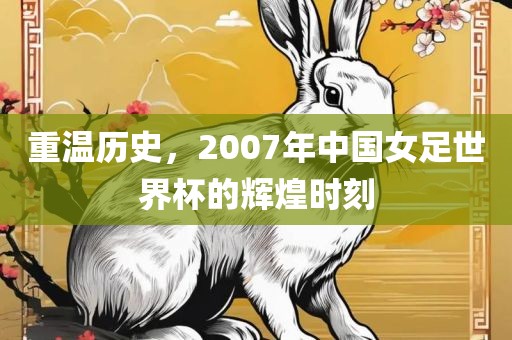 重温历史，2007年中国女足世界杯的辉煌时刻