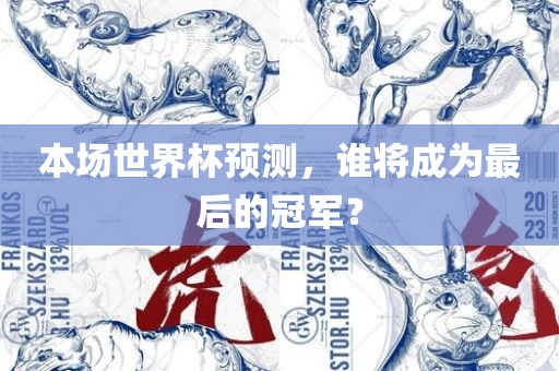 本场漯河市盈旭机械设备有限公司世界杯预测，谁将成为最后的冠军？