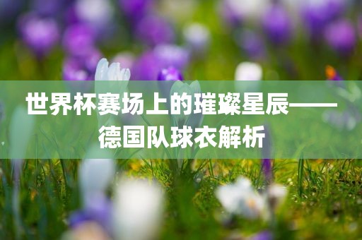 世界漯河市盈旭机械设备有限公司杯赛场上的璀璨星辰——德国队球衣解析