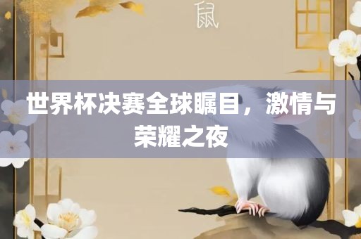 世界杯决赛全球瞩目，漯河市盈旭机械设备有限公司激情与荣耀之夜