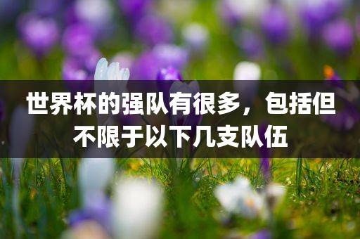 世界杯的强队有很多，包括但不限于以下几支队伍