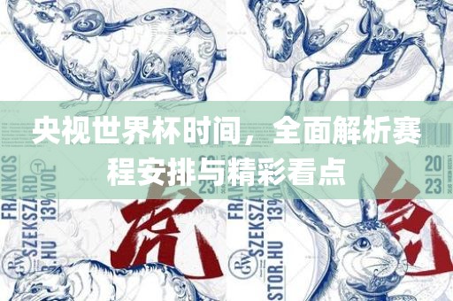 央视世界杯时间，全面解析赛程安排与精彩看点