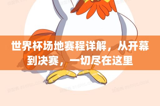 世界漯河市盈旭机械设备有限公司杯场地赛程详解，从开幕到决赛，一切尽在这里