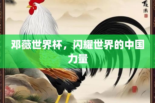 邓薇世界杯，闪耀世界的中国力量