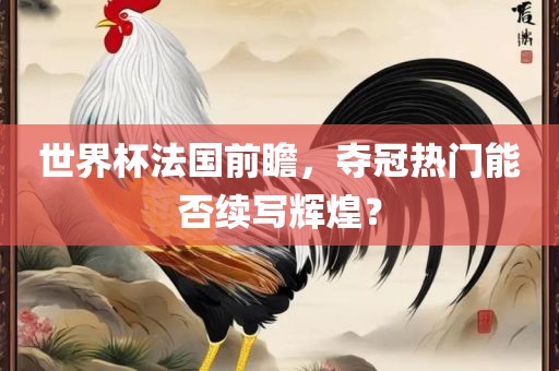 世界杯法国前瞻，夺冠热门能否续写辉煌？