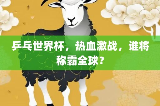 乒乓世界杯，热血激战，谁将称霸全球？