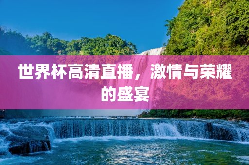 世界杯高清直播，激情与荣耀的盛宴